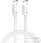  USB Type-C töltő- és adatkábel, USB Type-C, 200 cm, 5000 mA, 100W, gyorstöltés, PD, QC 4.0, C339, fehér - mobil-box