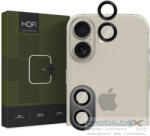 Apple iPhone 16 / 16 Plus, Kamera lencsevédő fólia, ütésálló fólia, Tempered Glass (edzett üveg), alumínium keret, Camring Pro Plus, fekete - mobil-box