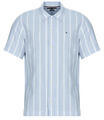 Tommy Hilfiger Rövid ujjú ingek LINEN BLEND STRIPED SS RF SHIRT Kék EU M