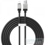  USB töltő- és adatkábel, Lightning, 200 cm, 2400 mA, törésgátlóval, gyorstöltés, Baseus Coolplay, CAKW000501, fekete - mobil-box