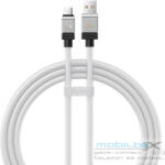  USB töltő- és adatkábel, USB Type-C, 100 cm, 6000 mA, 100W, törésgátlóval, gyorstöltés, Baseus Coolplay, CAKW000602, fehér - mobil-box