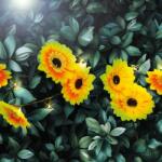 Garden of Eden Szolár fényfüzér - virág - 2 m - 20 melegfehér LED (11762B) - webshop