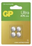 GP Batteries Ultra Alkáli gombelem LR44 (a76) 4db/bliszter (B30764)
