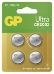 GP Batteries Ultra Lítium gombelem CR2032 4db/bliszter (B32324)