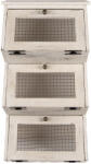 Clayre & Eef Dulapior perete lemn alb metal negru 33x25x61 cm (5H0732) Garderoba