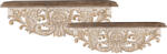 Clayre & Eef Set 2 etajere lemn maro alb 70x18x22 cm, 60x14x19 cm (5H0713) Raft