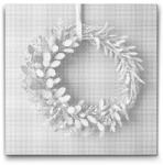  PontPöttyöző - Eukaliptusz koszorú Méret: 50x50cm, Keretezés: Kerek kartonlap, Szín: Fekete