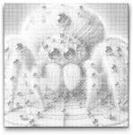  PontPöttyöző - Briliáns pók Méret: 50x50cm, Keretezés: Kerek kartonlap, Szín: Piros