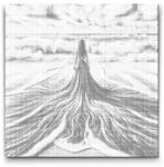  PontPöttyöző - Óceánra néző kilátás Méret: 50x50cm, Keretezés: Kerek kartonlap, Szín: Piros