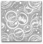  PontPöttyöző - Zenei absztrakt Méret: 50x50cm, Keretezés: Kerek kartonlap, Szín: Piros