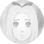  PontPöttyöző - Sakura Hanuro Méret: 50x50cm, Keretezés: Kerek kartonlap, Szín: Fekete