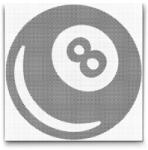  PontPöttyöző - Biliárdgolyó Méret: 50x50cm, Keretezés: Kerek kartonlap, Szín: Fekete