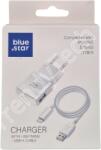 Blue Star töltő adapter USB-A (5W, 1A) és töltő kábel (USB-A - Lightning), fehér (5,90174E+12)