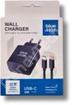 Blue Star töltő adapter (20W), Type-c és töltő kábel (USB-C - Lightning), fekete (5,9034E+12)