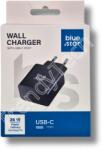 Blue Star töltő adapter, Type-c, fekete (20W)