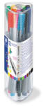  Tűfilc készlet, 0, 3 mm, STAEDTLER "Triplus 334", 12 különböző szín