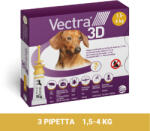 Vectra 3D spot-on antiparazitară 1,5-4 kg 3 pipete
