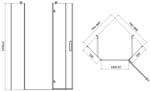 Cersanit Jota 80x80 cm pentagonal