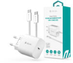 DEVIA Smart Series 30W GaN PD+QC hálózati gyorstöltő adapter + Type-C/Type-C kábel - fehér