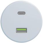 Kliklap - Priză USB retro A+C fără ramă, albastru (KA0075)