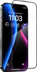 Benks edzett üveg JoyView tükröződésmentes üveg iPhone 15 Pro fekete üvegfólia