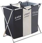 Verk 01942 3 részes szennyestartó, 135 l, szürke