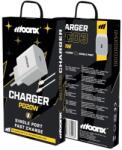 MoonX fali töltő MC03 PD 20W 1xUSB-C + kábel USB-C - Lightning Fehér