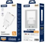 Jellico hálózati töltő EU57 PD 20W 1xUSB-C + 1xUSB QC3.0 Fehér
