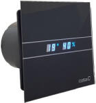 CATA E-100GTH BK ventilátor üveg előlappal, utószellőztető és páraérzékelő funkcióval, fekete (qd-mk-00900602)