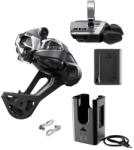 Shimano XTR 2025 Di2 váltó rendszer, RD-M9250-SGS hátsó váltó, 12s, 51T, Shadow, SW-M9250-R váltókar, bilincses, BT-DN320 akkumulátor, ezüst-fekete