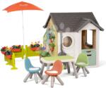 Smoby Házikó kis kertész részére Garden House Smoby kivételesen bővíthető pihenőrésszel a napernyő alatt 24 hó-tól (SM810255-M)