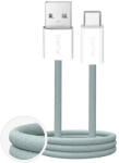 PURO Fabrik 2.0 10W USB-A - USB-C fonott kábel 1, 5m - zöld