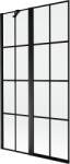 Mexen Mist ecran de duș cu 2 aripi stânga 100 x 150 cm, grilaj negru, negru - 8A9-100-011-70-77-L (8A9-100-011-70-77-L)