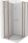 Mexen Mist L cabină de duș semicirculară cu deschidere batantă 80 x 80 cm, transparentă, cupru periat - 8A32L-080-080-65-00 (8A32L-080-080-65-00)