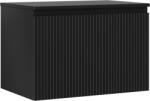 Mexen Rivel dulap de baie sub chiuvetă 70 cm cu blat, 1 sertar, striat, negru mat - 91A20-07047-1-BFC71 (91A20-07047-1-BFC71)