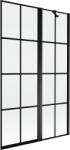 Mexen Mist paravan de duș cu 2 canaturi dreapta 110 x 150 cm, grilaj negru, negru - 8A9-110-011-70-77-P (8A9-110-011-70-77-P)