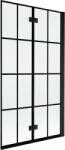 Mexen Mist paravan de duș cu 2 uși dreapta 100 x 150 cm, grilaj negru, negru - 8A9-100-002-70-77-P (8A9-100-002-70-77-P)