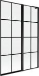 Mexen Mist L paravan de baie cu 2 aripi dreapta 120 x 150 cm, grilaj negru, negru - 8A9L-120-011-70-77-P (8A9L-120-011-70-77-P)