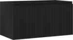 Mexen Rivel dulap baie sub lavoar 90 cm, 1 sertar, canelat, negru mat - 91A20-09047-1-BF71 (91A20-09047-1-BF71)