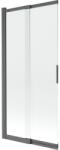 Mexen Fox paravan de baie cu 2 aripi glisante 85 x 150 cm, transparent, gri închis periat - 891-085-002-66-00 (891-085-002-66-00)
