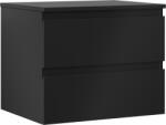 Mexen Orio dulap baie sub chiuvetă 60 cm cu blat, 2 sertare, negru mat - 91A10-06047-2-BFFC71 (91A10-06047-2-BFFC71)