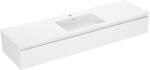 Mexen Rivel dulap baie 160 cm cu chiuvetă Otis, 1 sertar, fațetat, alb mat - 91A20-16023-1-BF01-W18M01 (91A20-16023-1-BF01-W18M01)