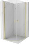 Mexen Mist cabină de duș semirotundă batantă 90 x 90 cm, transparent, auriu periat - 8A31-090-090-55-00 (8A31-090-090-55-00)