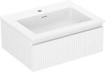 Mexen Rivel dulap baie 60 cm cu lavoar Otis, 1 sertar, canelat, alb mat - 91A20-06023-1-BF01-W18M01 (91A20-06023-1-BF01-W18M01)