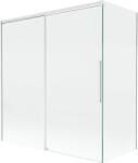 Mexen Rox paravan de baie cu 2 uși glisante 150 + 70 x 150 cm, transparent, alb - 8C9-150-070-20-00 (8C9-150-070-20-00)