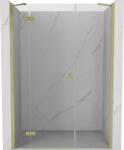Mexen Mist-H ușă de duș rabatabilă stânga 160 cm, transparentă, auriu periat - 8A5-160-001-55-00-L (8A5-160-001-55-00-L)