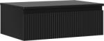 Mexen Rivel dulap baie sub chiuvetă 70 cm cu blat, 1 sertar, structurat, negru mat - 91A20-07023-1-BFC71 (91A20-07023-1-BFC71)