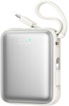JOYROOM JR-PBF27 10000mAh 22.5W külső akkumulátor beépített USB-C és Lightning kábellel - fehér
