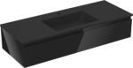 Mexen Orio dulap de baie 120 cm cu lavoar Otis, 1 sertar, negru lucios/negru mat - 91A10-12023-1-BF70-W18M71 (91A10-12023-1-BF70-W18M71)