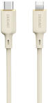 Dudao L7SCL USB-C - Lightning 30W 2m kábel - bézs - dellaprint